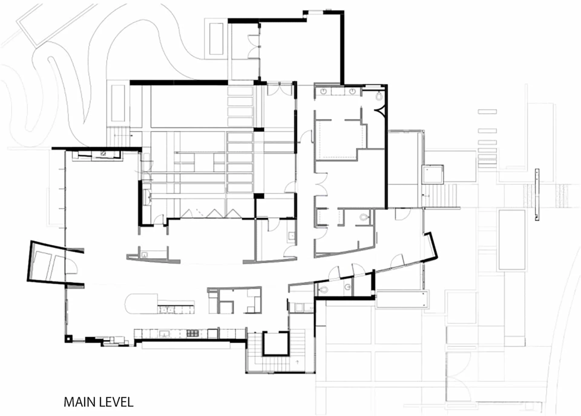 Main level floor plan of the 2345 House