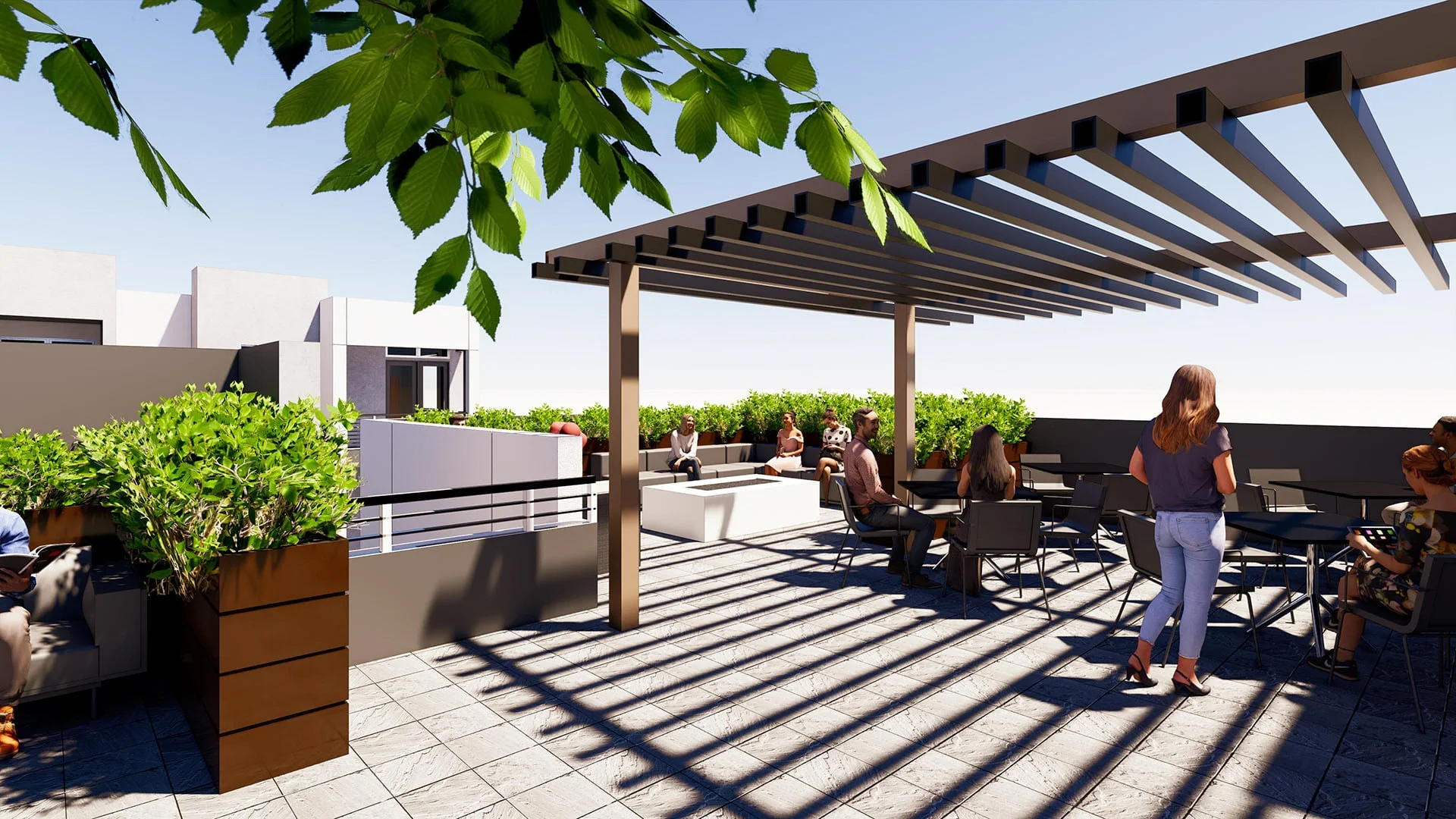 Rendering of the deck looking toward the Sierra Nevada